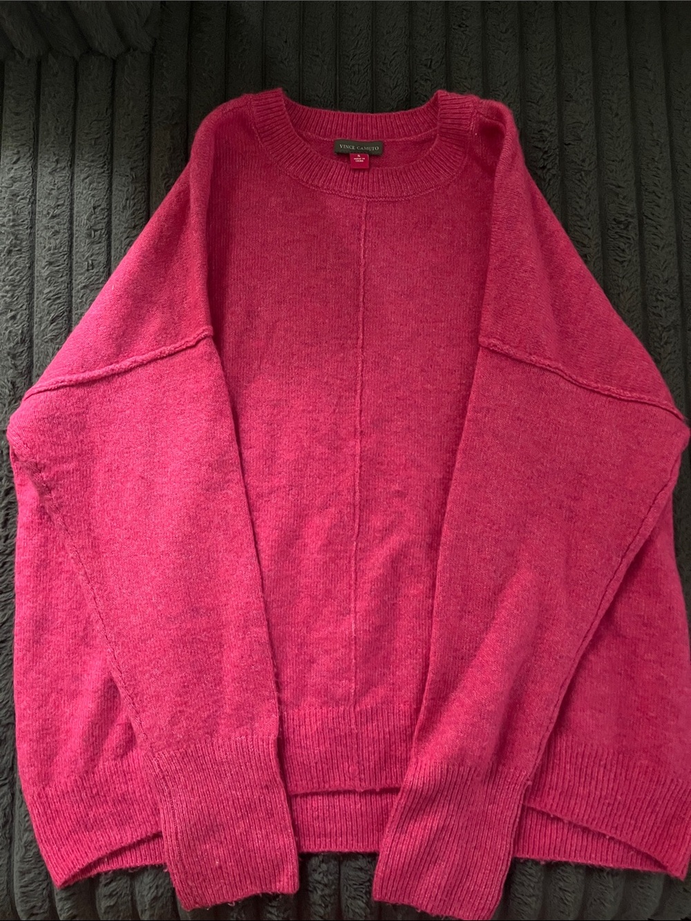 Women’s Cozy Oversized Women's Crewneck Sweater - Hot Pink